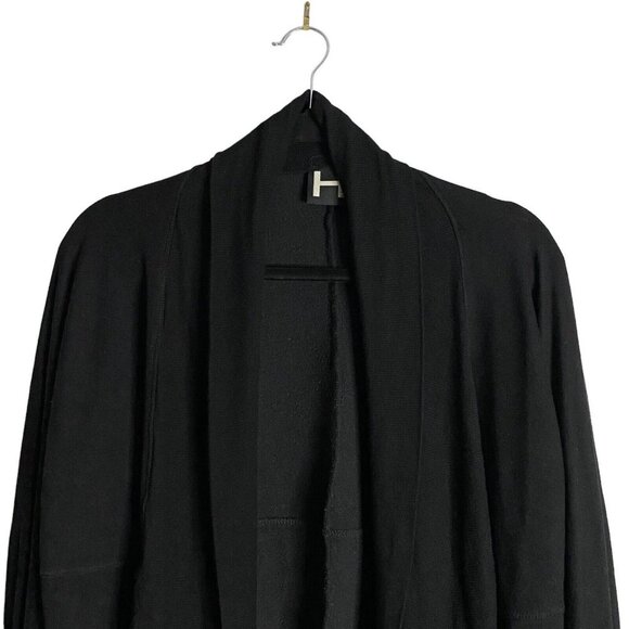 H by Bordeau Women's Black Open Front Cardigan Sz XS - Picture 2 of 7